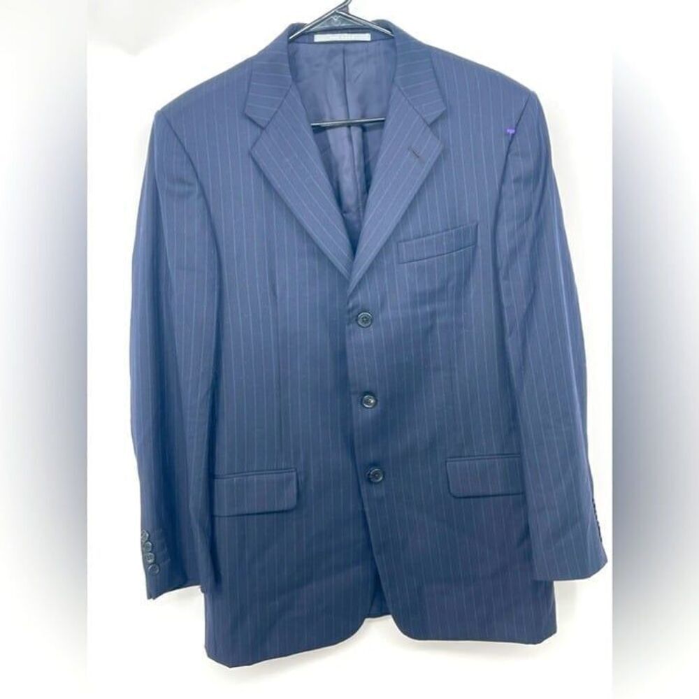 Hickey Freeman Barneys New York Navy blue pin strip blazer size 40R